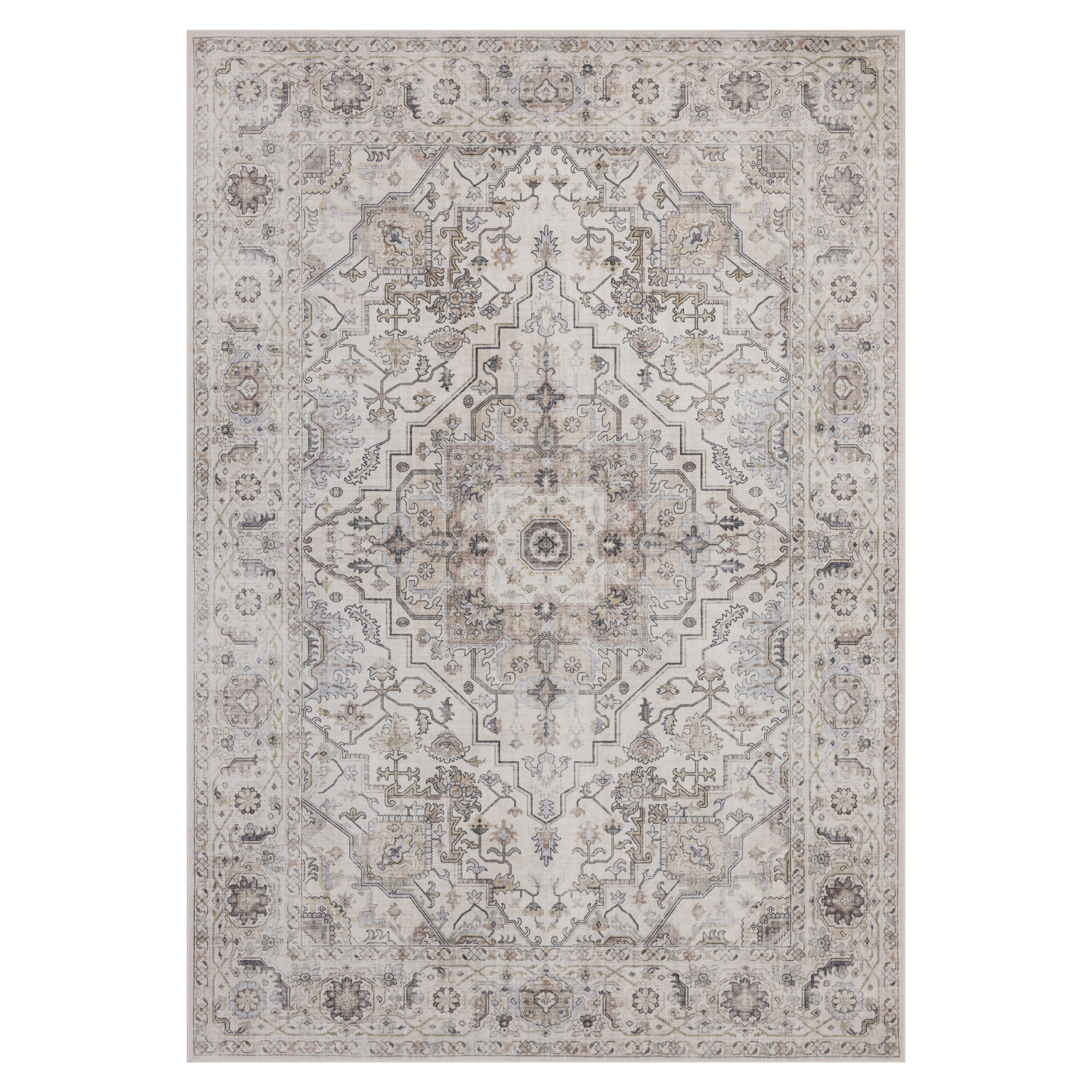 Kilimas Flanel G4761 Šviesiai smėlinė/Pilka 200 x 290 cm